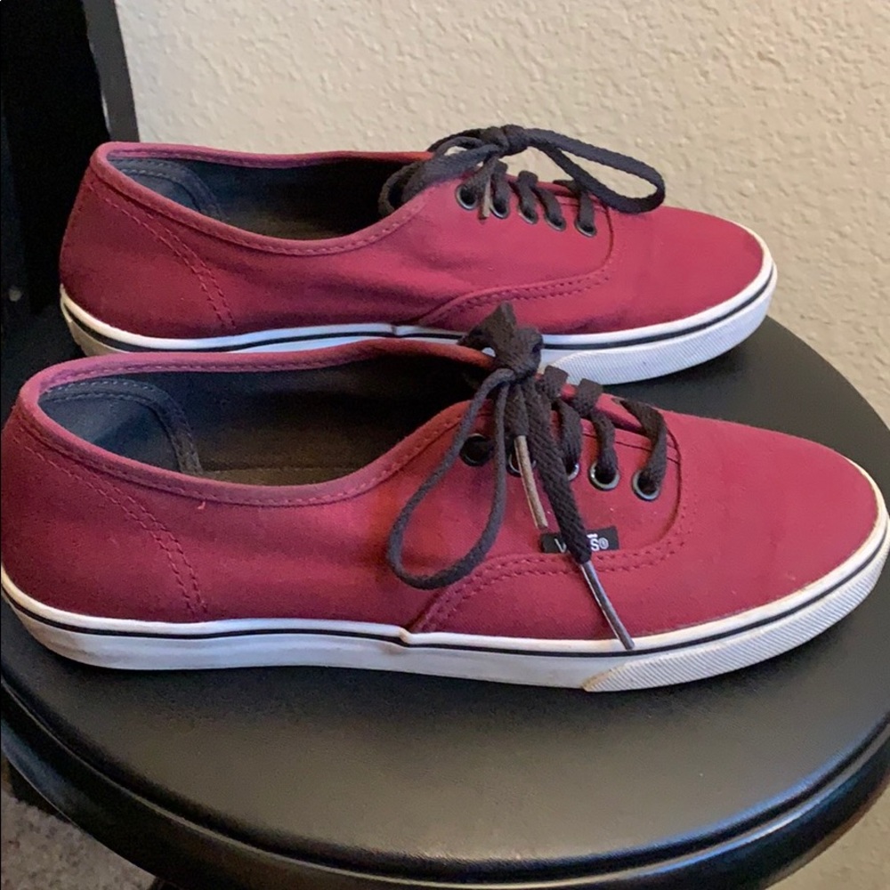 Burgundy Cloth Low Vans